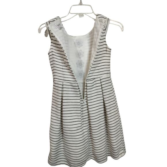 3874)KC Parker Heartstrings Girl Sleeveless  Black Stripe Floral Party Dress 10 - Picture 4 of 8